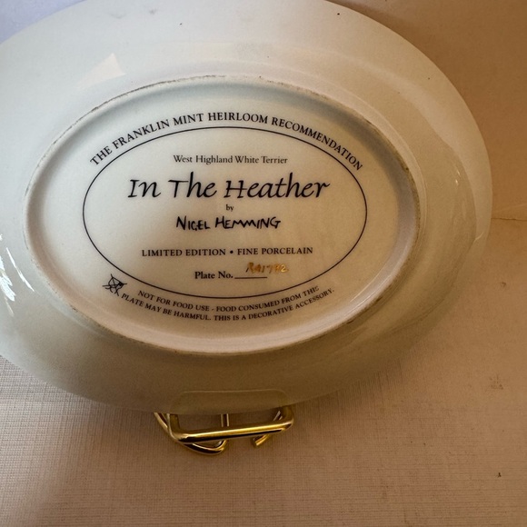 The Franklin Mint Plate “In The Heather” by Nigel Hemming Limited Edition EUC - Picture 8 of 11